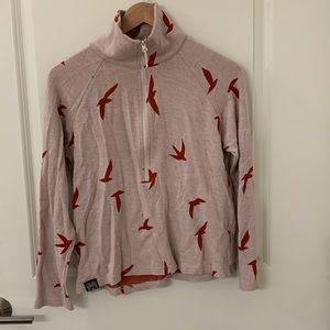 Oiselle Wazzie Wool Jacquard Half Zip Size Medium